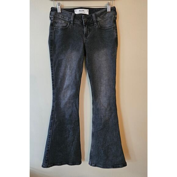 Hollister Women's Ultra Low Rise Flare Leg Jeans, Size 000s (23s) Gray Sold Out - Picture 1 of 5